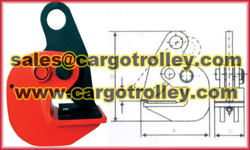 Horizontal steel lifting clamps 