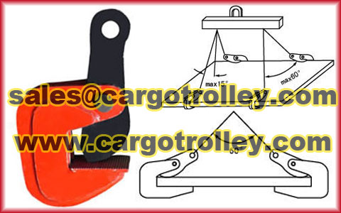 Horizontal plate lifting clamps