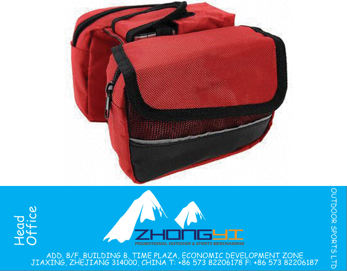 Bicycle Bag, Polyester 600D Bicycle Accessories Bag with Red Color