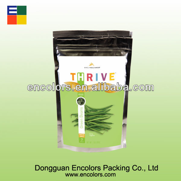 Environmental dried green mung bean pouch with zipper