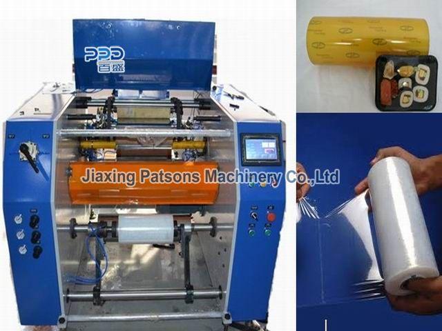 Automatic dotted cling film rewinding machine