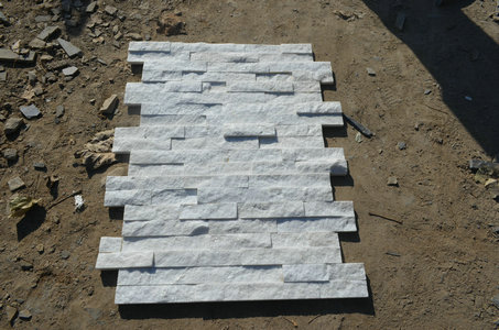 White quartz stone panel 15*60CM