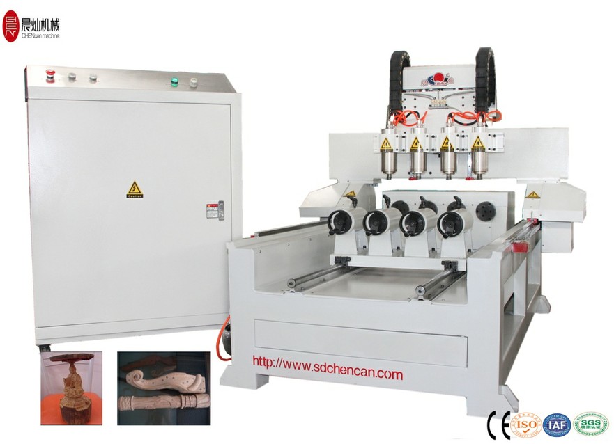 3D four axis rotary CNC Router     CC-M1212BG4