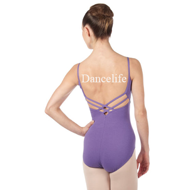 Adult camisole dance leotard with multi-strap back, dance costume