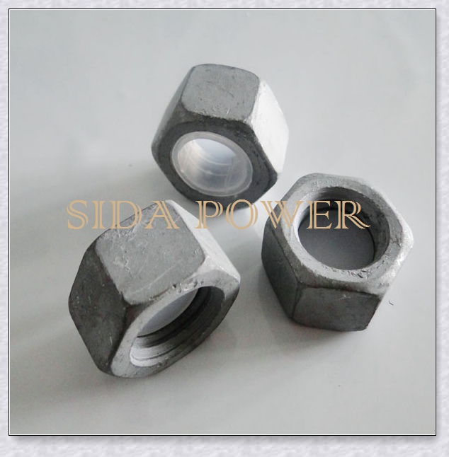 hex anti theft nut security nut for transmission line tower