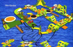 High quality PVC tarpaulin inflatable water slide with pool 