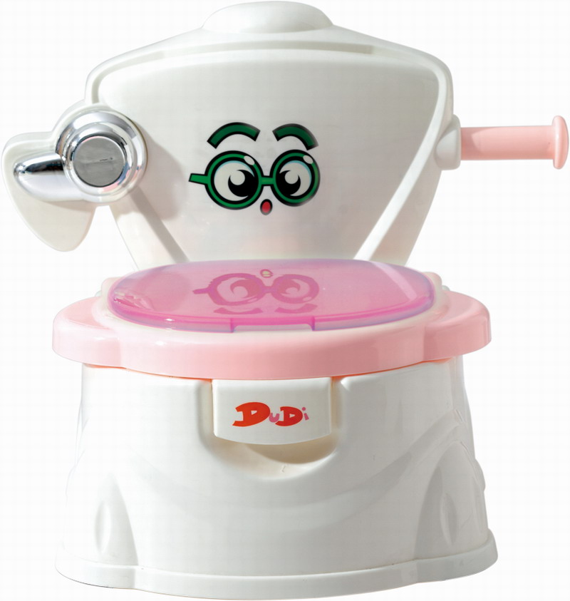 baby potty with flush valves and toilet roll rod