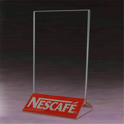 China manufacturer Plastic menu holder glass menu stand acryic price stand