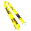 Custom Yellow Key Nylon Neck Lanyard With Silk Screen Print Logo