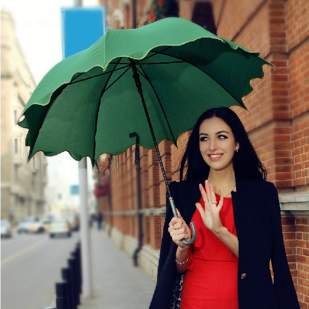 Falbala Straight Automatic Rain & Sun Umbrella for Princess of The Korean Court