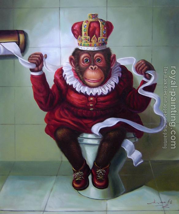 Monkey canvas painting/gift oil painting/hand-painted oil painting