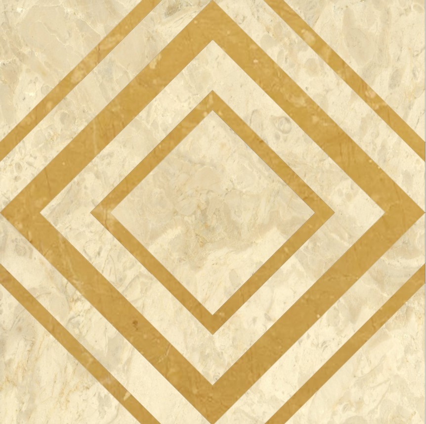 Ling Dynasty, golden marble tiles, flooring, water-jet-scalpel pattern