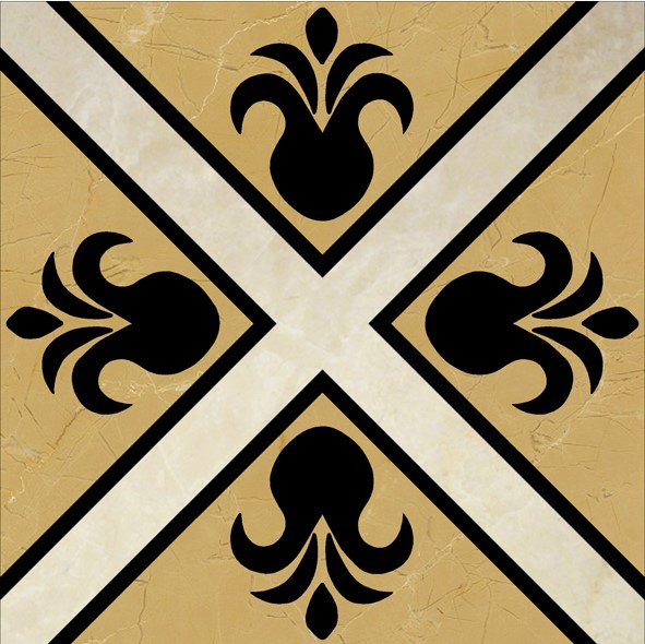 600mm*600mm water-cutting pattern, marble tiles, The Blossom
