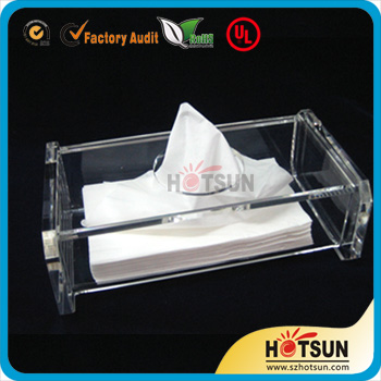 high clear acrylic tissue box china manufactury