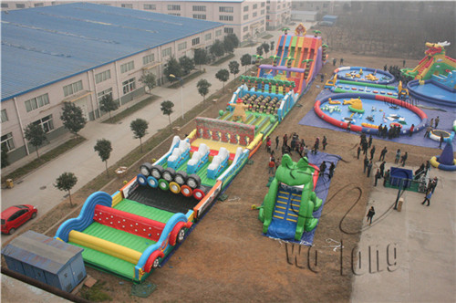 gaint inflatable obstacle course for rent or sale 					