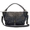 Euro Fashion Rivet Handbags With Two Straps , Large Black Shoulder Bag