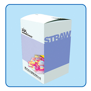 Felxible drinking straws packed in paper box
