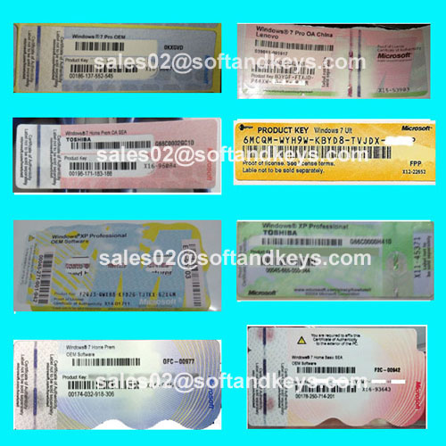 Original OEM Software Key COA License Label