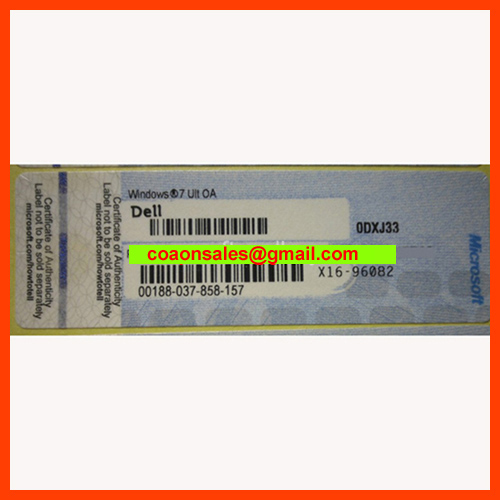 Dell COA Label Sticker Key For Windows 7 Ultimate