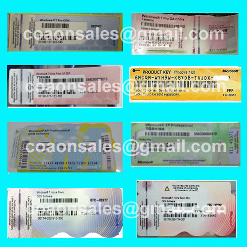 Original OEM Software Product Key COA License 
