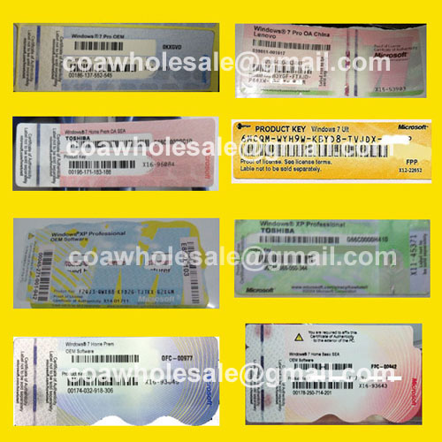 Genuine OEM Software Key COA Label License Sticker