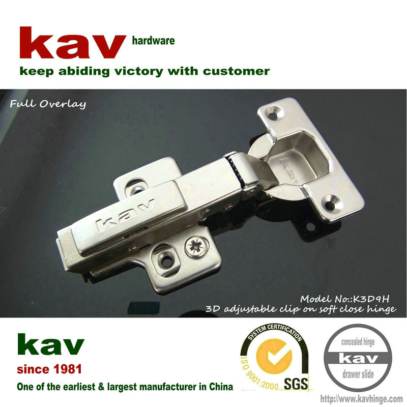 3D adjustable cabinet hydraulic buffering hinge