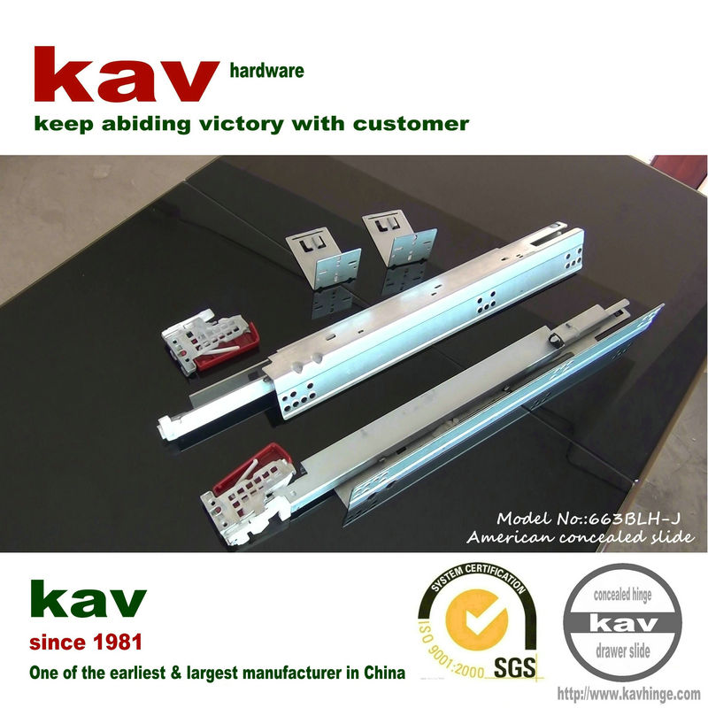drawer rail|18 inch self-close concealed slide