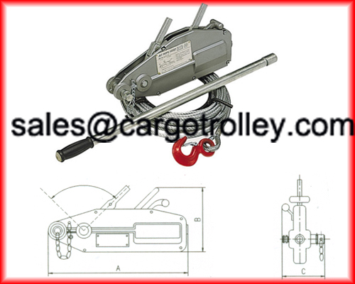 wire rope pulling hoist instruction and details