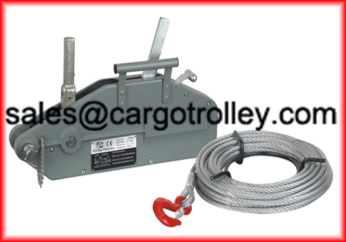 wire rope pulling machines instruction and more in