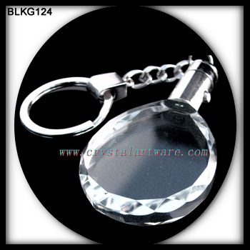 crystal key ring with 3d laser engraved image