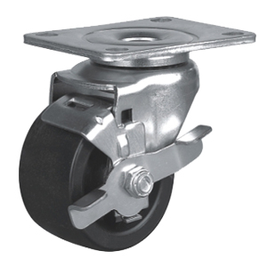 Low profile casters brake