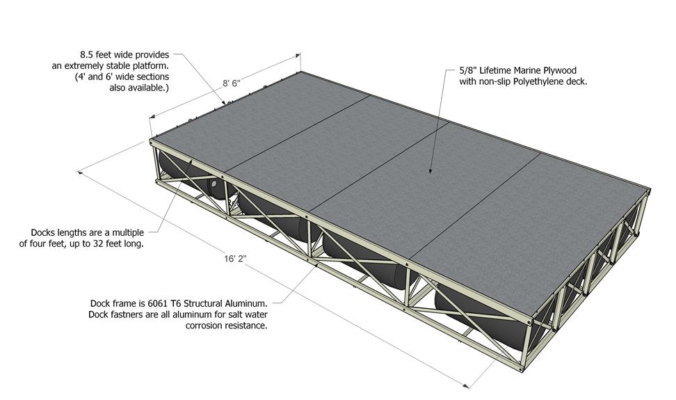 light floating platform / dock / bridge
