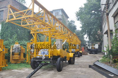 S600 trailer mounted water well drilling rig