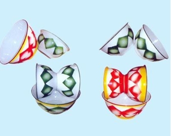 enamel bell shape bowl deco 