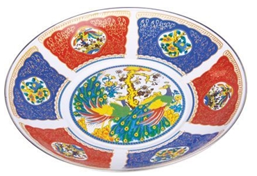 Enamel decorated plate 