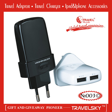 Universal Adapters with Dual USB Ports(TC-001)