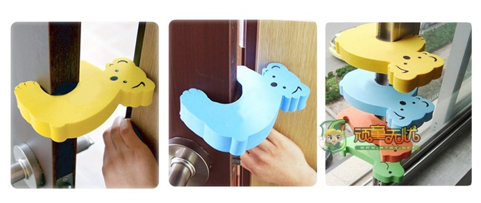 Cartoon EVA Door stop, Kids Finger Pinch Guard 