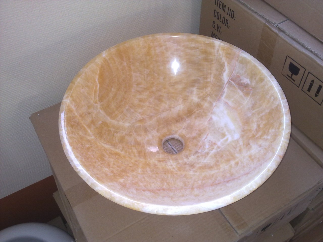 Honey Onyx Vessel Sink