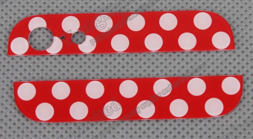 Trendy Polka Dot Pattern Top and Bottom Glass Cove