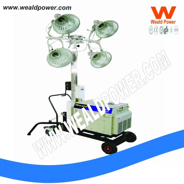 Silent Tower light generator set with air-cooled e