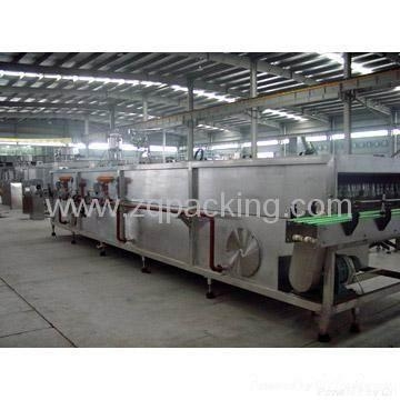 Warming tunnel for cold filling 