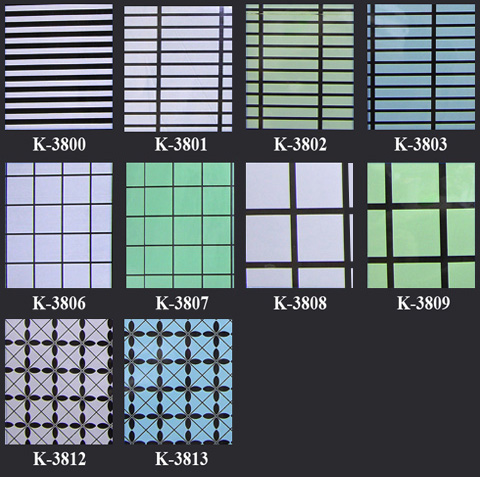 Fashionable decorative film for glass 