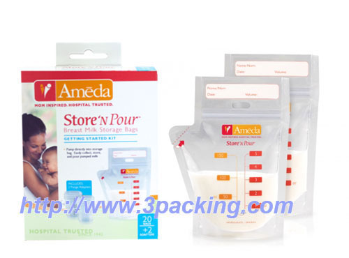 Laminated Breastmilk storage bags