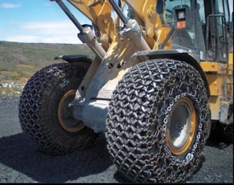 CAT966 tyre protection chains 26.5R25