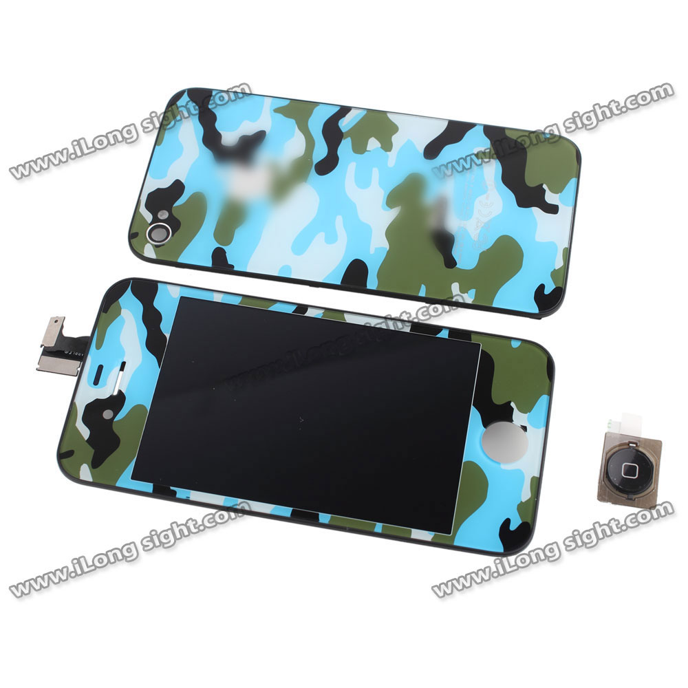 Camouflage Touch Digitizer  Assembly for iphone 4S