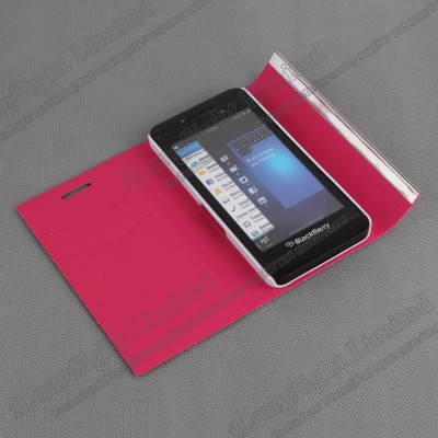 Leather Case with card slots for Black Berry Z10 