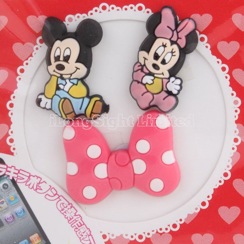 Minnie iDress 3D Home Button Stickers For iPhone 