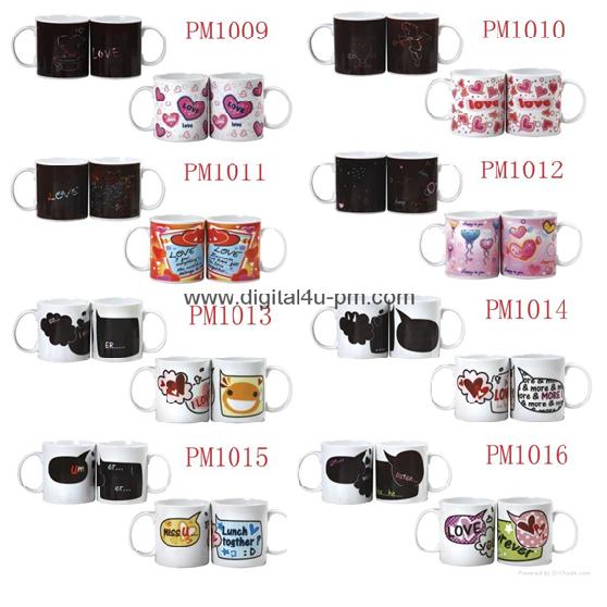 lovers& acute;color-changing mugs