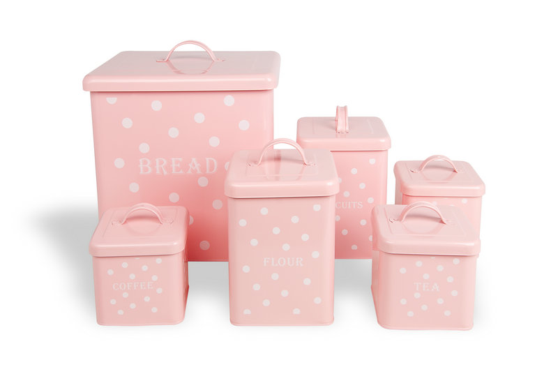 Set of 6 Metal Storage Boxes  
