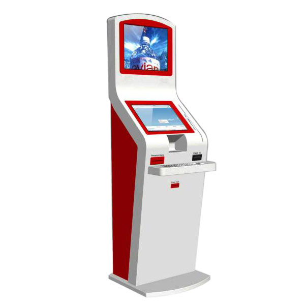 Dual screen payment kiosk